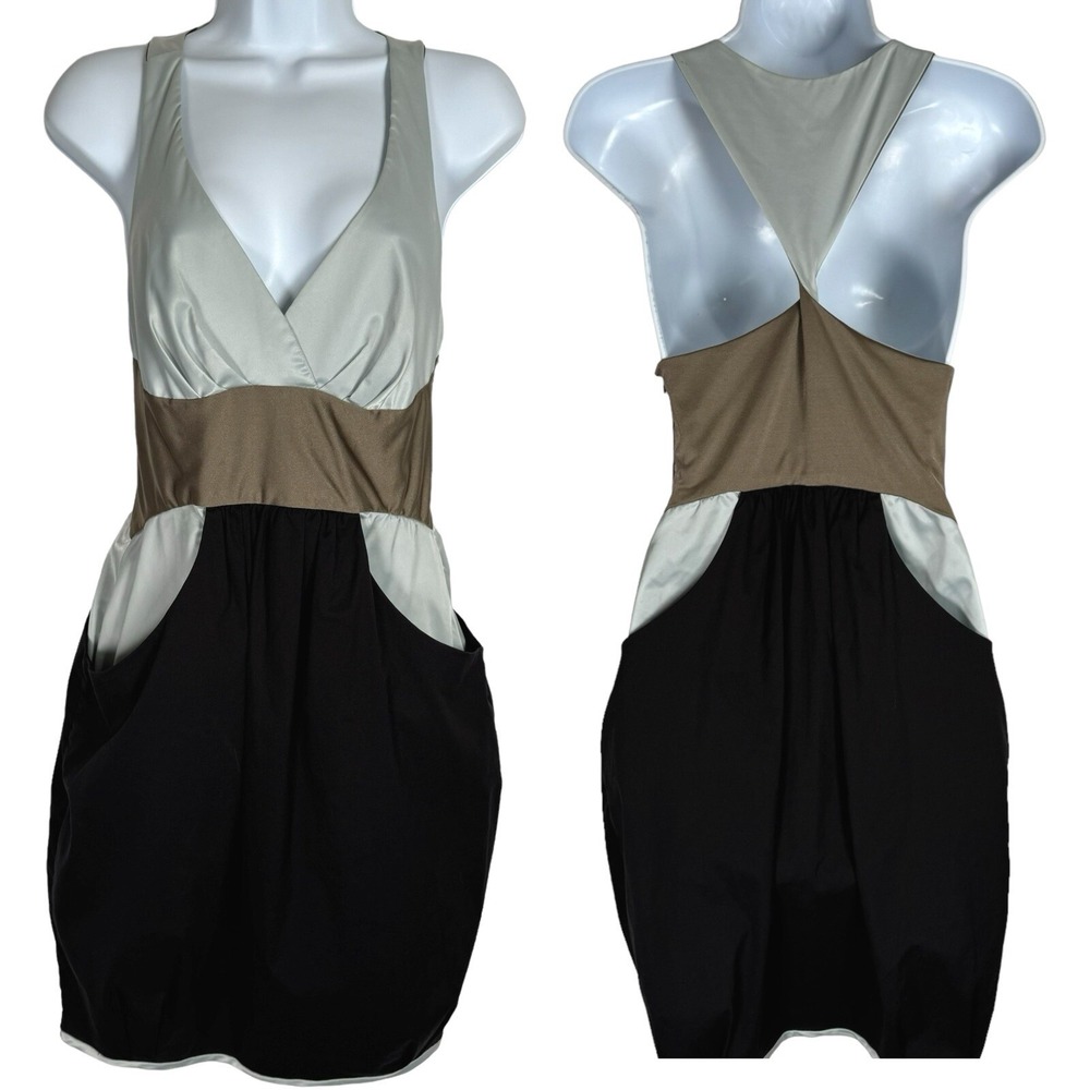 Saks 5th Avenue Iodice Mini Dress‎ Size XS Racerback Colorblock Sexy Party